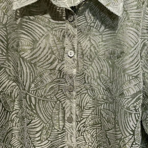 VTG Alfred Dunner Women's Green Button Down Top Size‎ 18W - Picture 4 of 15
